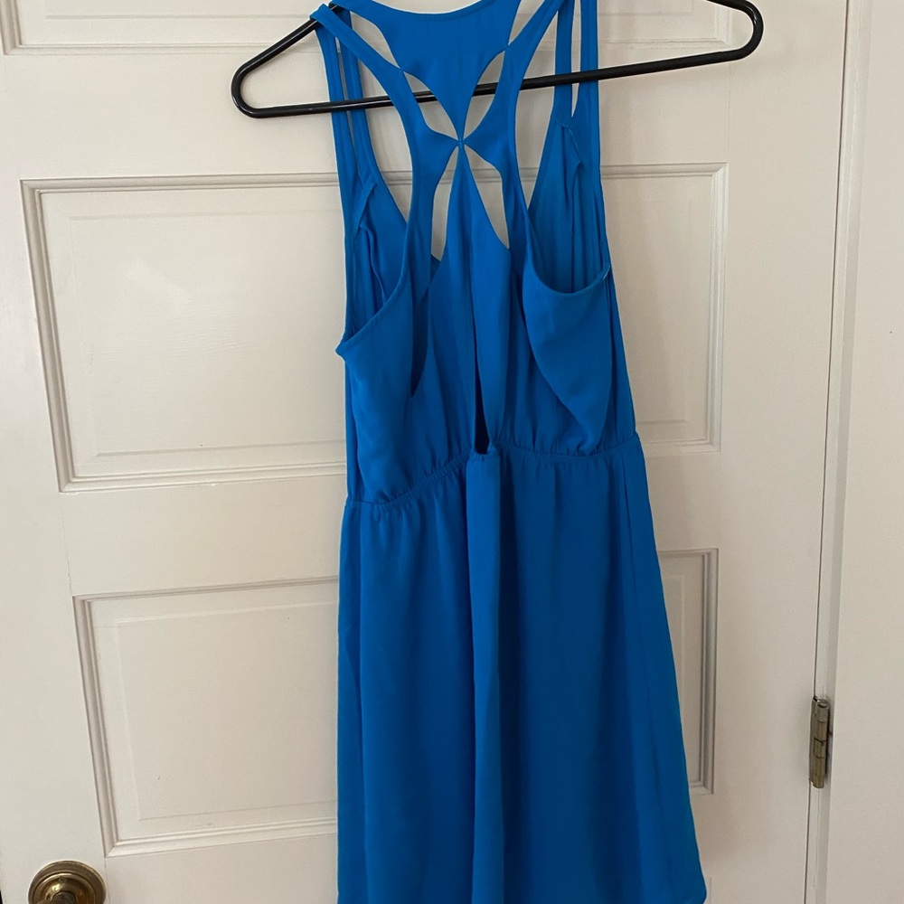 Silence and noise blue cutout dress